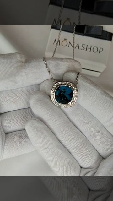 Кулон и серьги Космос с квадратным синим камнем Сваро? смотреть онлайн