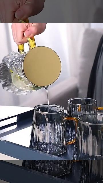 🧊 Жаропрочный стеклянный графин с волнообразной тек?