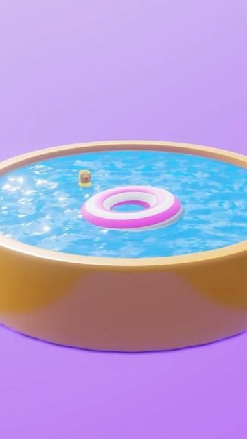 Бассейн с уточкой 3D #shorts #3d #animation #blender #video #3danimation #бленд смотреть онлайн