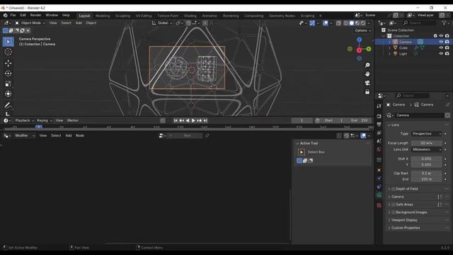 Blender 4+ Geometry Nodes. Эффект Wireframe и анимация смотреть онлайн