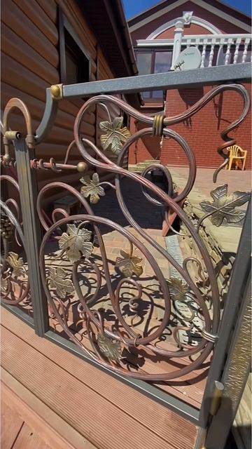 Кованая калитка в стиле виноградная лоза #ковка #лоза # смотреть онлайн