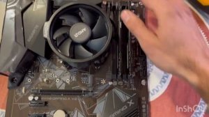 MB Gigabyte B550 gaming x v2 CPU AMD Ryzen 7 5700G сборка тэст первый запуск