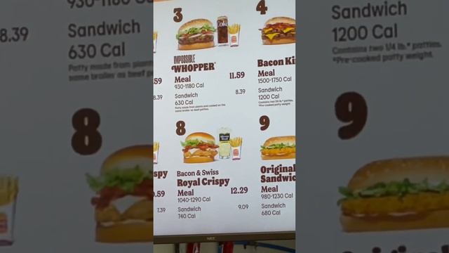 Меню 🍔🍟🥤в БУРГЕР КИНГ смотреть онлайн