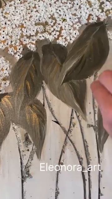 Белые гортензии. Картина в интерьере. смотреть онлайн