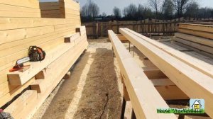 Укладка бруса 150х150 на НОВЫЙ дом "в одну каску"