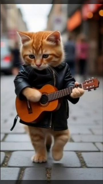 Котик и гитара 🎸 🎸 🎸 🎸 🎸