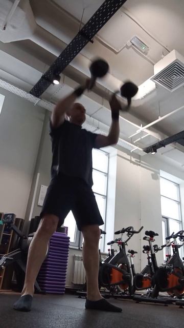 Рывок в сед двумя руками, гири 16 кг. смотреть онлайн