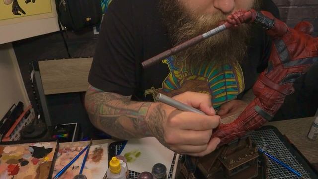 Painting A Large 3D Printed Daredevil Collectible Statue