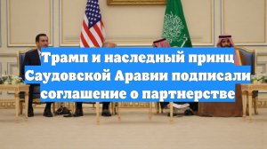 Трамп и наследный принц Саудовской Аравии подписали соглашение о партнерстве