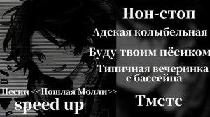 Песни 《 Пошлая Молли 》 speed up