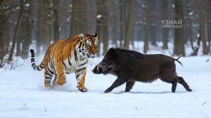 Дикий Кабан – Секач против Волков, Тигра и Медведя!