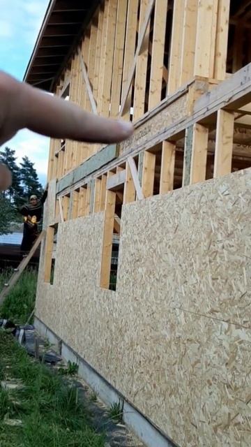 зашиваем каркас плитами OSB.🔥 #каркаснаямануфактура #к смотреть онлайн