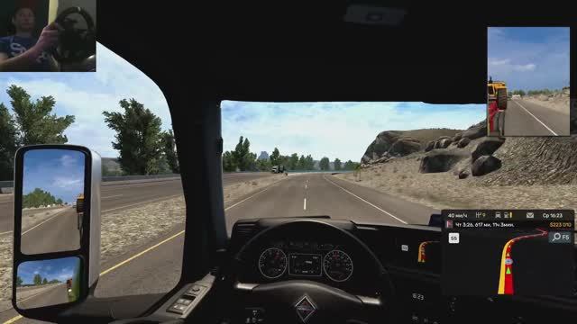 Понедельник день тяжелый - American truck simulator - 023 - на руле MOZA R5 смотреть онлайн