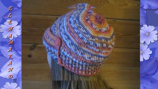 Женские шапки спицами, демонстрация моделей. Women's knit hats смотреть онлайн