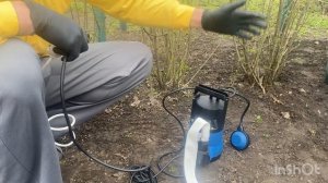 Тестирую насос для откачки бассейна.GRAND WATER QDP 9-8-0.75 #бас