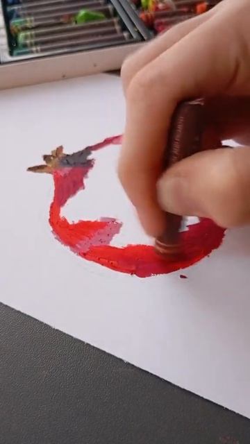 how to draw a pomegranate with oil pastels / как нарисовать гранат маслян? смотреть онлайн