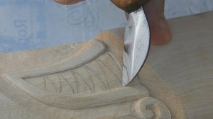 Топорище резное «Оскал» #14 / A drawing on an Ax