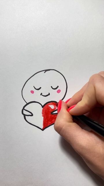 Как нарисовать легкий рисунок/ сердце❤️ Подпишись, е? смотреть онлайн