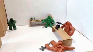 Бой пластилиновых человечков (сборник) [пластилиновая анимация]