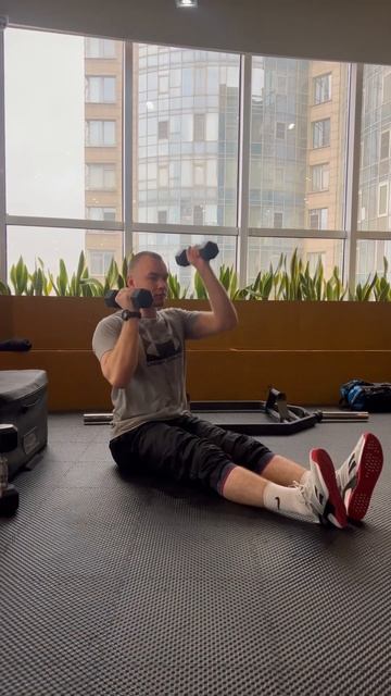 Жим гантелей сидя поочередно смотреть онлайн