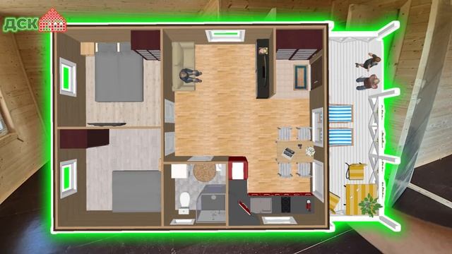 Реально? Каркасный дом 10 на 6 метров с террасой, за 1 500 00 смотреть онлайн