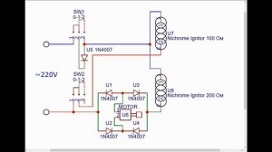 Фен MOZER 5900 на 3000W. Принципиальная схема.