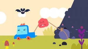 Мультфильм про машинки -  Грузовичок Пик - Раскраска -Летучая мышка - учим цвета