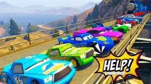 Тачки Мак Трак и Молния Маккуин в беде Томас поезд Человек-паук Мультфильм для детей