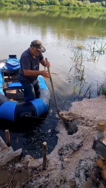 БЕРЕГ ЗАВАЛИЛО МОТЫЛЕМ. Кидаем прикорм лопатами! Рыбы смотреть онлайн