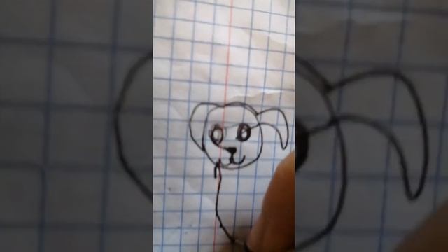 Рисую собаку не отрывая руку от бумаги! смотреть онлайн