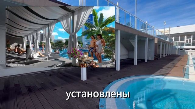Бассейн отеля FreeGate Hotel & SPA, запуск отеля II квартал 2025. П? смотреть онлайн