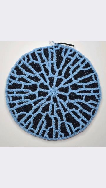 Вязание крючком, эксперимент: плотный двойной узор + рельефные столбики смотреть онлайн