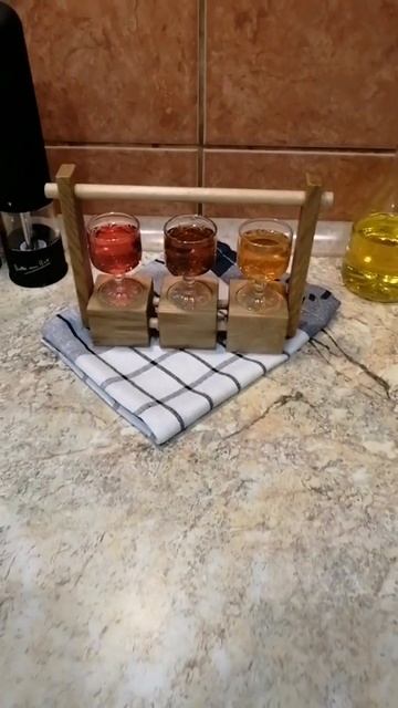 Подставка для рюмочек. Материал - дуб! смотреть онлайн