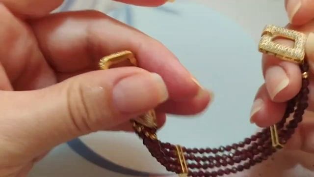 Гранатовый браслет для моей заказчицы Ларисы. Созд смотреть онлайн
