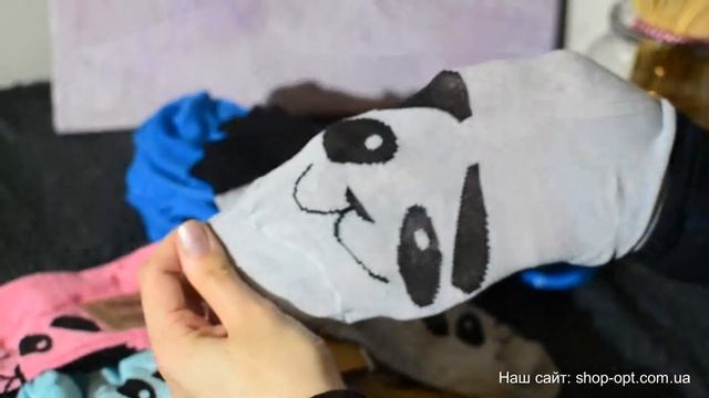 Женские демисезонные носки с пандой, обзор товара смотреть онлайн