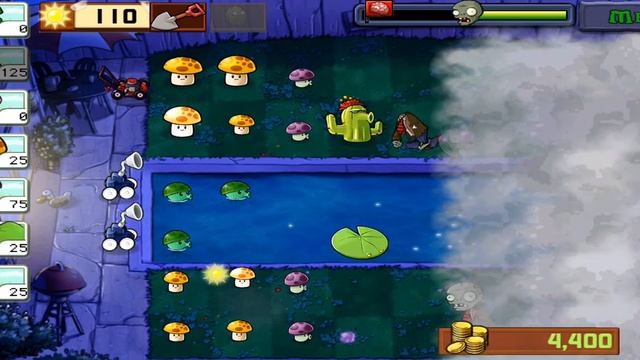 как пройти 3 уровень ночной бассейн в plants vs zombies смотреть онлайн
