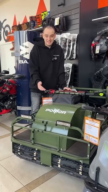 Проедет ВЕЗДЕ. Мотобуксировщик Pomor X-2 #мотособака #зима смотреть онлайн