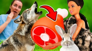 Я не хочу в школу - урок про животных для Кукол! Видео для девочек про куклы Барби