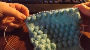 Узоры спицами.Пузырьки или шишечки.