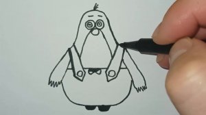 Валя из мультсериала "Ми-ми-мишки". Нарисовал Валю и разукрасил фломастерами.