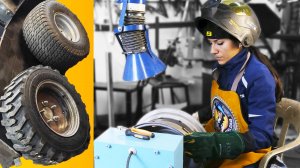 САМОДЕЛЬНЫЕ колеса на погрузчик и его ПОКРАСКА