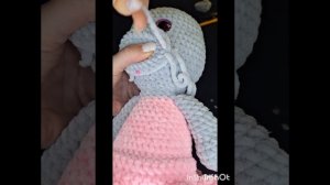 как пришить мордочку мишке и любые накладные детали #амигуруми #плюшевыеигрушки #вяжемигрушки