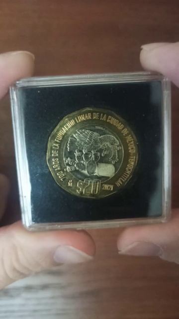Мексика 20 песо.2021.г.юбилейная 700 лет основанию Теноч? смотреть онлайн