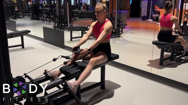 Тяга горизонтального блока параллельным хватом смотреть онлайн