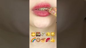 asmr ЭМОДЗИ ЕДА 🍯☝️🍜🍇🍓🍭🍭🍫🌈🪈🌈