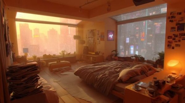 DEEPLY SOOTHING Blade Runner Inspired Ambient - RELAXING Rain Journey