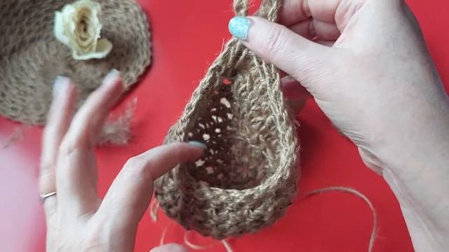 #7 Корзинка-Капелька #вязание #крючком #снуля #джут