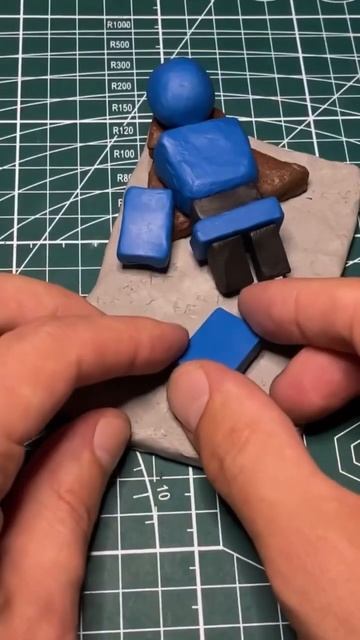 Rainbow Friends Blue #plasticine #clayart #rainbowfriends смотреть онлайн