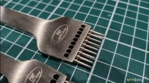 Строчный пробойник для кожи. Пробую шить из кожи первы