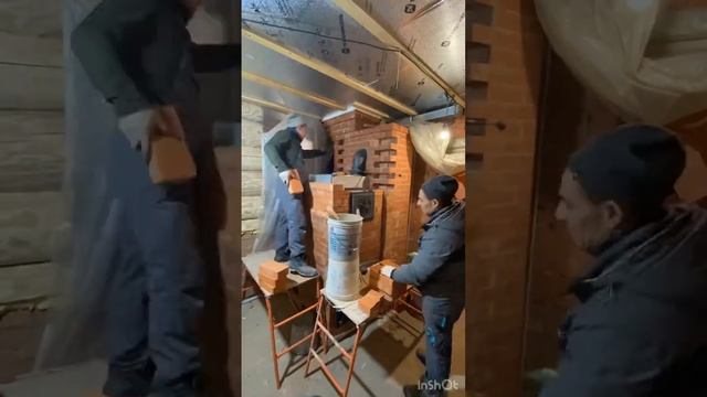 Монтаж банной печи Гром 80 в коммерческой бане #строите смотреть онлайн